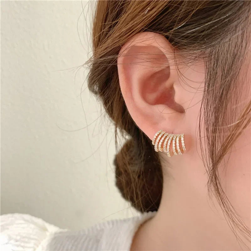 Golden Cascade Earings